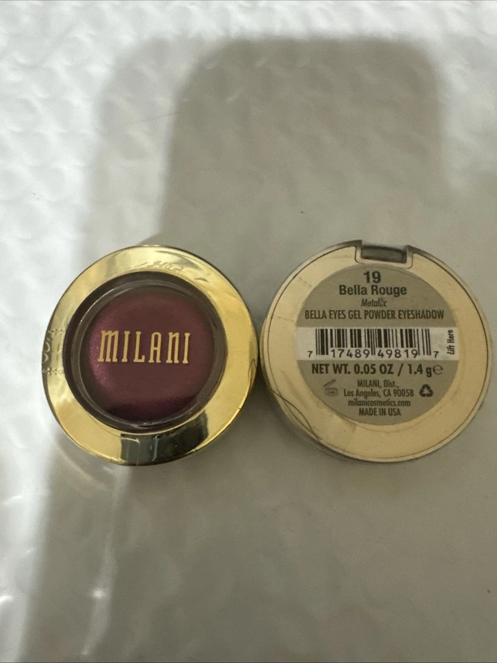 2x Sombra de ojos en gel en polvo Milani BELLA EYES #19 BELLA ROUGE como está RARA Foto 1 de 1
