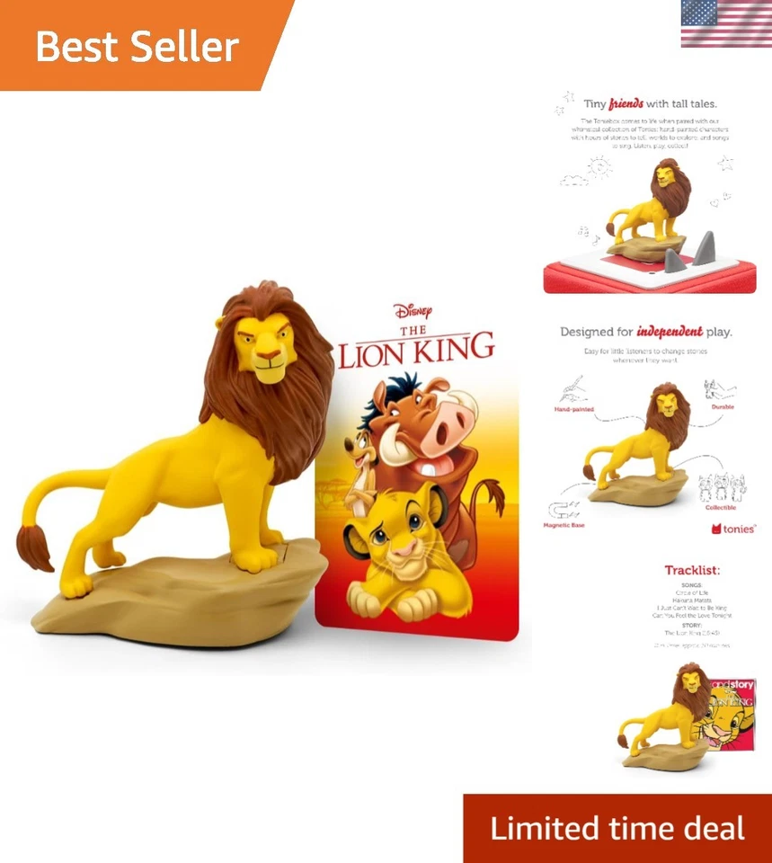 Tonies Disney Lion King & Pinocchio Classics Audio Character Figure for Toniebox