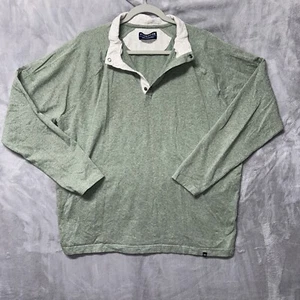 Fisch Hippie Poloshirt Herren L grün Druckknopfkragen Küste Maritim Resort Preppy - Bild 1 von 7