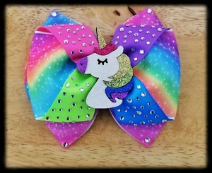 UNICORN HAIRBOW, Handmade Girls Hair Bows, Hair Bow Alligator Clip - Picture 1 of 2