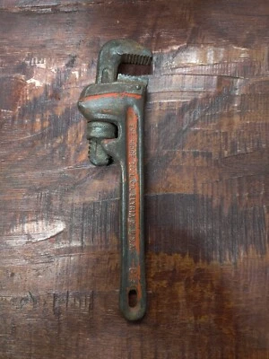 Vintage Rigid 8 Inch Pipe Wrench The Ridge Tool Co. Elyria O.. USA 8  - Image 1 of 4