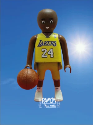 Custom Playmobil Kobe Bryant L.A. Lakers NBA KB24 black mamba Flying warrior