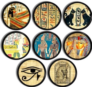 Egyptian Revival Cabinet Knobs – Art Deco Drawer Pulls, Decorative Set of 6 or 8 - Picture 1 of 6