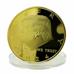2024 Donald Trump President Gold Coin | Patriot Liberty | RE-ELECTION | MAGA - Picture 1 of 5