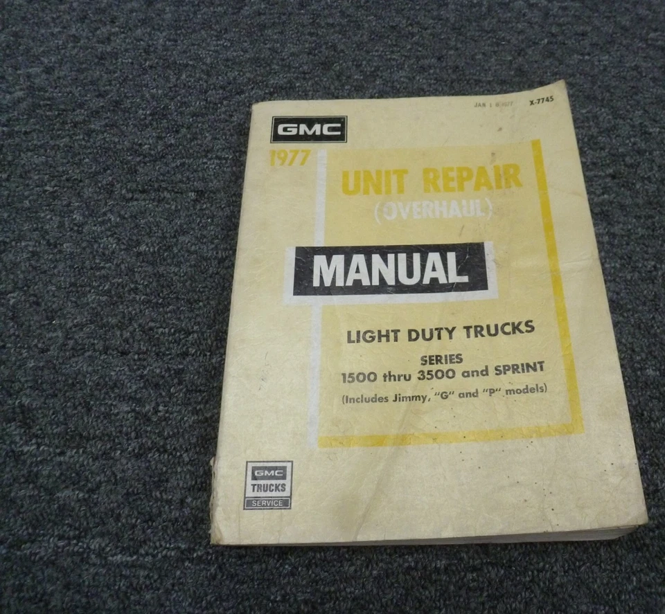 GMC C3500 K3500 1977 camión motor transmisión revisión manual de reparación Foto 1 de 1