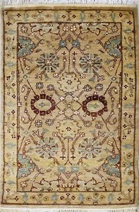 Rugstc 2.5x4 Senneh Chobi Ziegler Beige Area Rug,Natural dye, Hand-Knotted,Wool - Picture 1 of 5