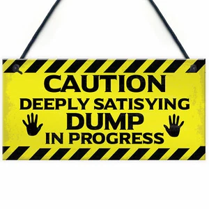 Funny Toilet Bathroom Warning Sign Novelty Bathroom Decor Accessories Gifts - Picture 1 of 9