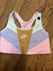 NIKE SWOOSH DRI FIT SPORTS TRAINING BRA TOP DA0896-204 KIDS GIRLS XL Nwot - Picture 1 of 3
