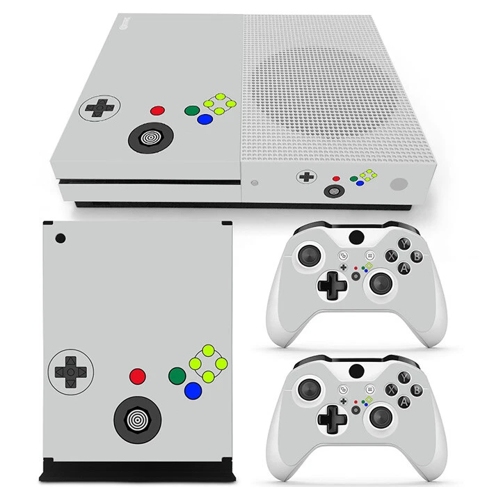 Retro N64  - Skin Decal Sticker Cover FOR XBOX ONE S Slim Console &2 Controllers - Image 1 of 1
