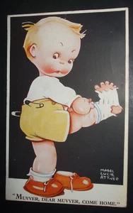30s MABEL LUCIE ATTWELL Comic BOY HOLE IN SOCKS MUVVER DEAR MUVVER COME HOME - Imagen 1 de 2