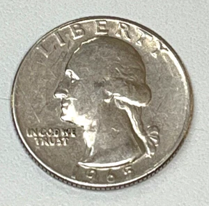 1965 Liberty Quarter No Mint Mark, AM in America Touching, Rim Letter Errors - Picture 1 of 5