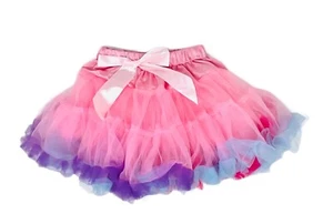 Tutu Skirt With Multicolored Hem (4-MT) - Picture 1 of 1