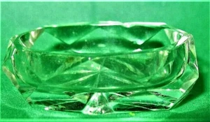 Oval Cut and Polished Glass Ind Open Salt Celler Circa 1890's to 1900's as is  - Picture 1 of 11