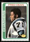 FRED DEAN 1978 Topps #217 Rookie Card RC San Diego Chargers. rookie card picture