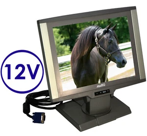 Mini Monitor MultIQ MQ122E 12V Swiveling VGA Protective Glass Anti-Glare M2 - Picture 1 of 4