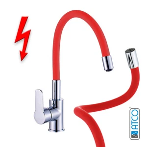 Niederdruck Spültischarmatur Küchenarmatur Spüle Küche Boiler Wasserhahn chr-rot - Bild 1 von 1