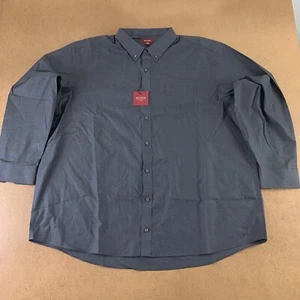 Red House Men's Size 4XL Black Long Sleeve Nailhead Non-Iron Shirt RH370 NWT - Picture 1 of 8