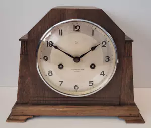 Antique c1890’s German "HAC" Oak Cased Chiming Mantel Clock (Fully Serviced) - Picture 1 of 15