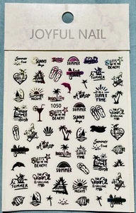 Nagelsticker Kunst Aufkleber DIY Design 3D Wasserdicht Bunt Sommer 1050 - Bild 1 von 3