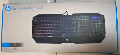 SPANISH HP Gaming Keyboard ESPAÑOL  K110 Wired 4 Colors Cool Lighting EffectS - Image 1 of 4