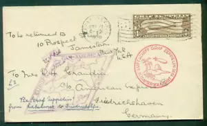US 1930, $1.30 Zepp (C14) tied on pretty So. Amer Flight cover to GERMANY, VF - Picture 1 of 1