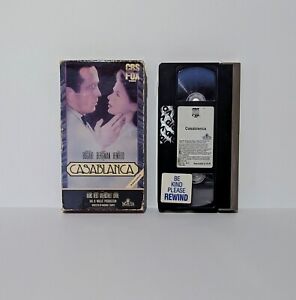 Casablanca VHS Tape CBS Fox Watermark 1984