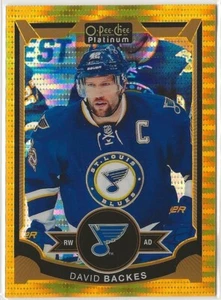 2015-16 O-Pee-Chee Platinum Seismic Gold #89 David Backes 17/50 St Louis Blues - Picture 1 of 2