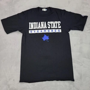 Indiana State Sycamores Shirt Adult Small Black Cotton Crew Team School Sport - Picture 1 of 7