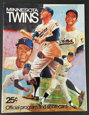 MINNESOTA TWINS vs NEW YORK YANKEES 1970 UNSCORED PROGRAM * KILLEBREW LUIS TIANT - Image 1 of 4