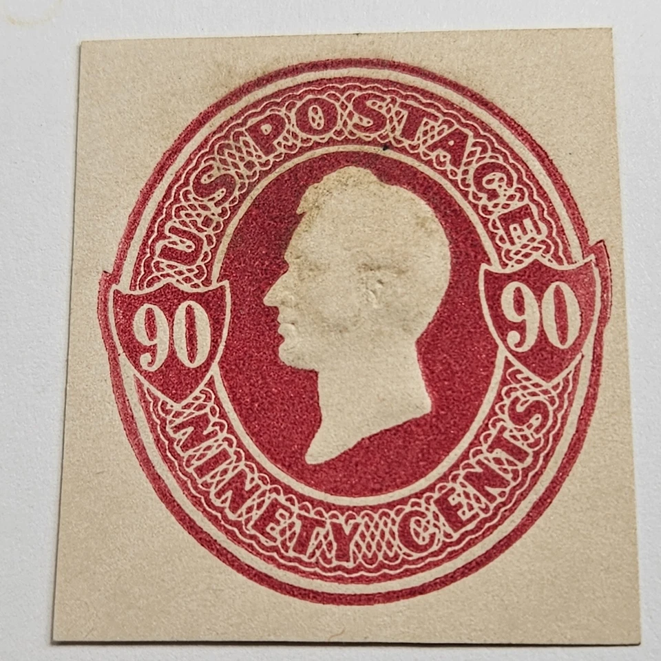 US Cut Square Sc U211, 90c carmine on white, Mint CV$80.00 (504C89) - Image 1 of 1