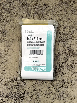 MEDICAL CONSULTING 2 x Rettungsdecken silber /gold , Wärmedecke , Rettungsfolie ,160 x 210 cm