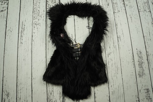 Gilet Gilet Versace H&M Nero Lungo Pelliccia Finta EUR 34 US 4 US4 EUR34