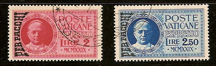 Vatican City 1931,  Parcel Post Scott no. 14, 15 - Image 1 of 1