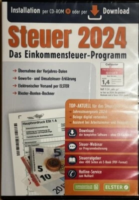 🍀Aldi Steuer 2024 Steuerersoftware🍀 NEU🍀Versand oder CD🍀 - Bild 1 von 2