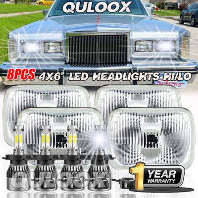 4PCS For Buick Riviera 1975-1985 4X6 " LED Headlights High/Low DRL Beam DOT Foto 1 de 4