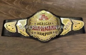American DEATHMATCH Wrestling Championship Belt 2mm Brass - Picture 1 of 1