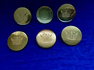6 X ROYAL NAVY GILT 21MM FLAT STYLE BLAZER BUTTONS - Picture 1 of 3