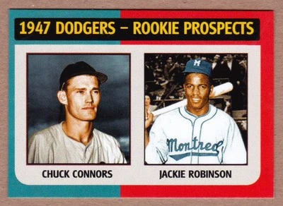 Chuck Connors & Jackie Robinson '47 Dodgers Rookies / Good Old Days #10 / Casi nuevo+ Foto 1 de 2