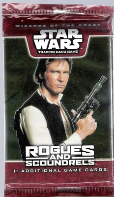 STAR WARS FREE ROGUES  SCOUNDRELS BOOSTER + CHEWBACCA (H) FOIL NM scratches - Image 1 of 2