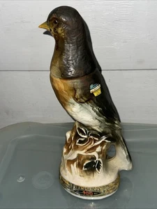 Collectible Vintage 1969 Decanter Jim Beam's Trophy Bird Robin - Picture 1 of 8