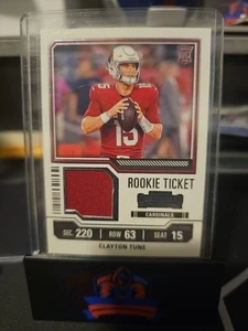 2023 Panini Contenders Rookie Ticket Swatch Patch Clayton Tune #TS6 Cardinals RC - Picture 1 of 2