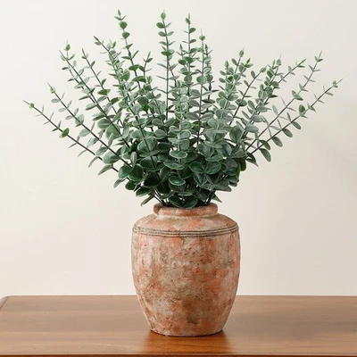 Rustic Farmhouse Ceramic Vase for Home Decor, Terracotta Decorative Flower Va... - Image 1 of 4