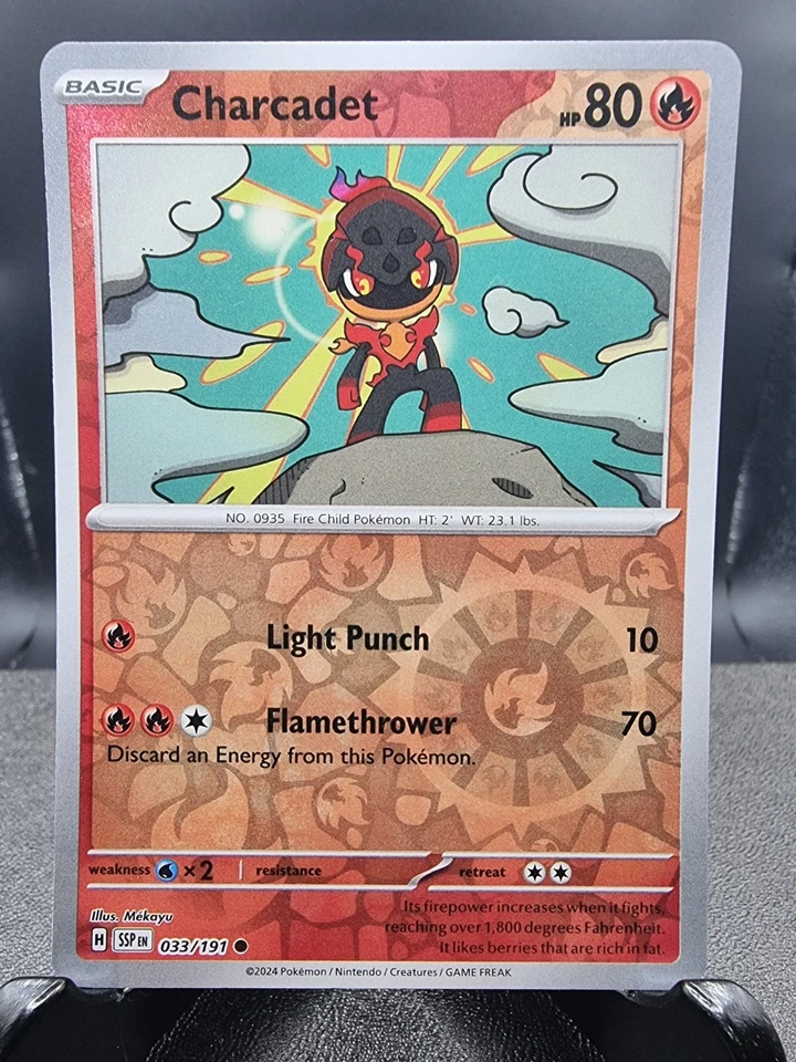 Charcadet 033/191 Sv08: Surging Sparks Reverse Holo Pokemon Tcg - Image 1 of 1
