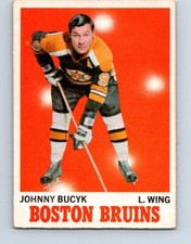 VINTAGE HOCKEY CARD OPC 1970 BOSTON BRUINS JOHNNY BUCYK NO201