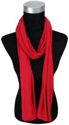 TigerTie Schal in rot einfarbig - Größe 180 x 30 cm - Material: 100% Viscose