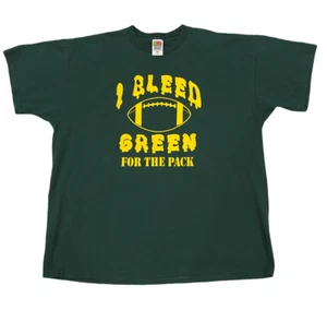 Green Bay Packers T-Shirt Men's Size 2XL I Bleed Green For The Pack - Picture 1 of 3