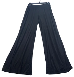 24 Seven Palazzo Pants Womens Size Large Black Elastic Waist New - Picture 1 of 8