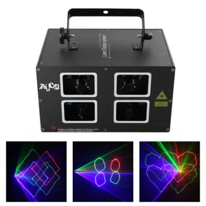 4 Lentes Animación RGBG Rayo Láser Disco Club DJ Fiesta Espectáculo Escenario Proyector Luces - Imagen 1 de 12