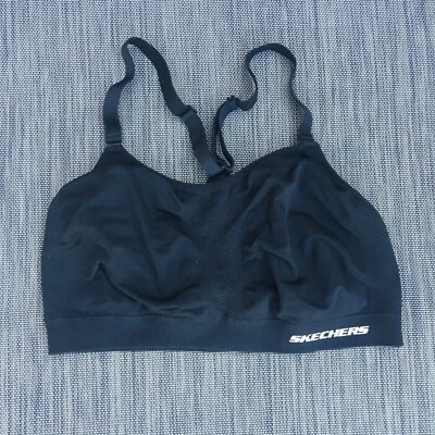 Sujetador deportivo Skechers para mujer XL negro espalda deportiva correas ajustables Foto 1 de 4