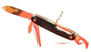 "F.E.S." / Cuchillo alemán multiherramienta Ferdinand Everts Sohn negro c.1971 - Imagen 1 de 10